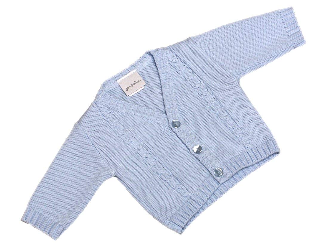 Dandelion Baby Boy Cable Knitted Bolero Cardigan for Newborn - 18 Months (Newborn, Blue)