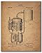 BigWig Prints Whiskey Patent Wall Decor - Bar Art for Home, Whiskey Decor, Bourbon Wall Artwork for Home, Vintage Alcohol Poster, Bar Cart Art - Unframed Set of 6 (8x10”)