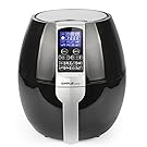 SimpleTaste 1400W Multi-function Electric Air Fryer with Rapid Air Circulation Technology, Smart Programs with Automatic and Manual Timer & Temperature Controls, 3.2 QT