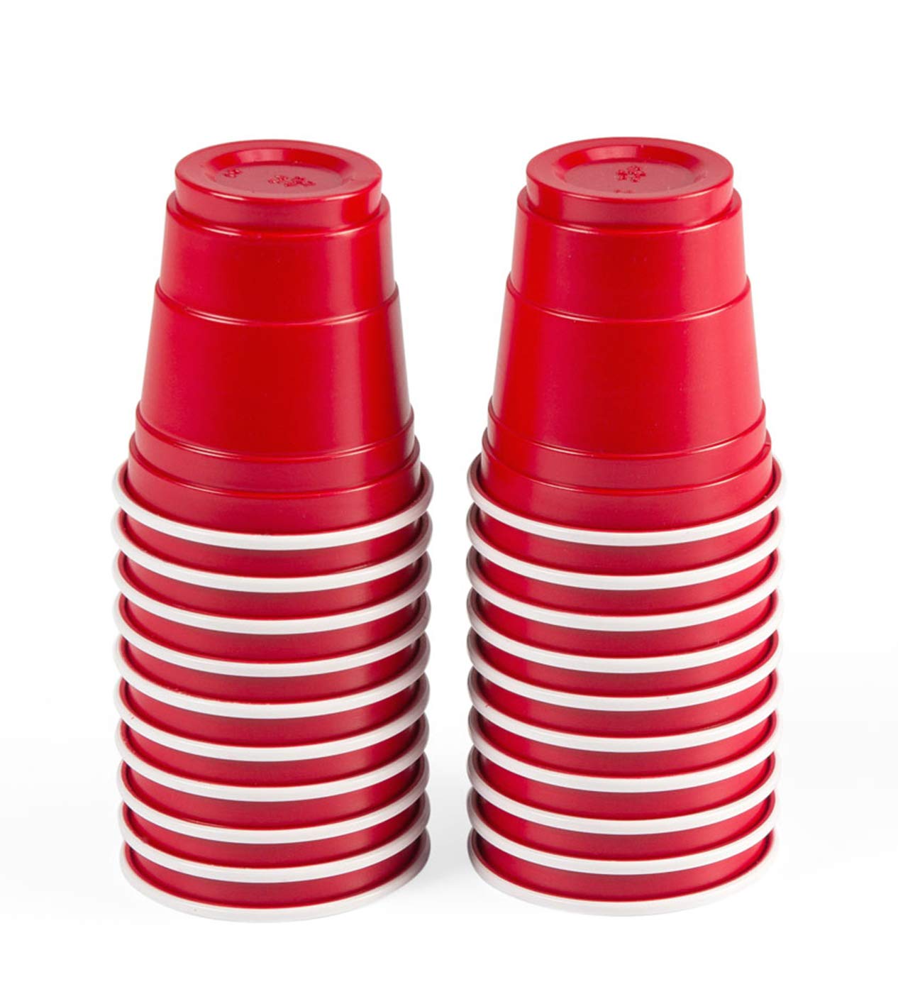 Disposable Red Shot Glass Cups Plastic Mini Cups 2 oz 32 Count Jello