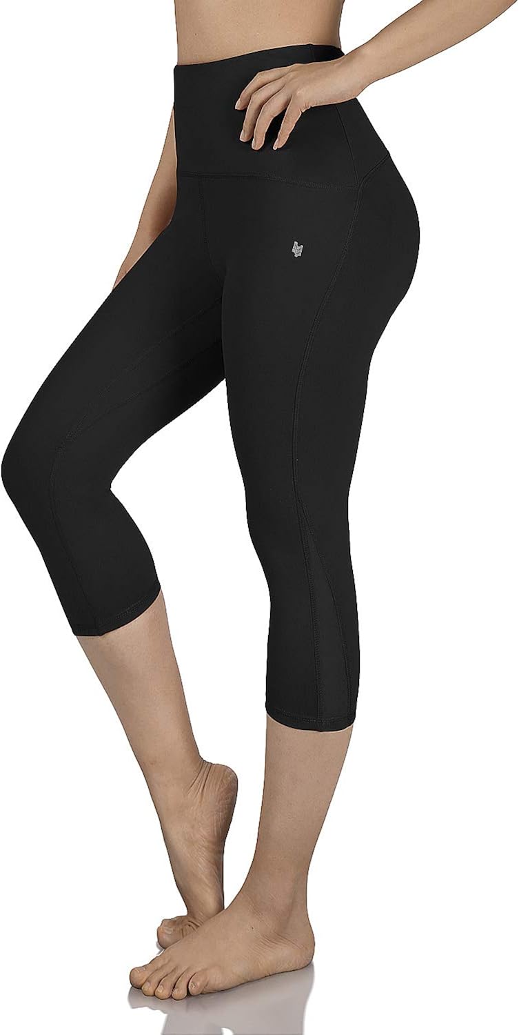 ODODOS Women's High Waisted Tummy Control Mesh Workout Pants, Full-Length Leggings with Back Pockets