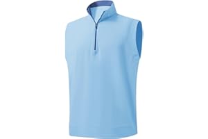 M MAELREG Men's Golf Vest Dry Fit Moisture Wicking Performance Sports Sleeveless Mens Lightweight Vest Pullover Quarter Zip