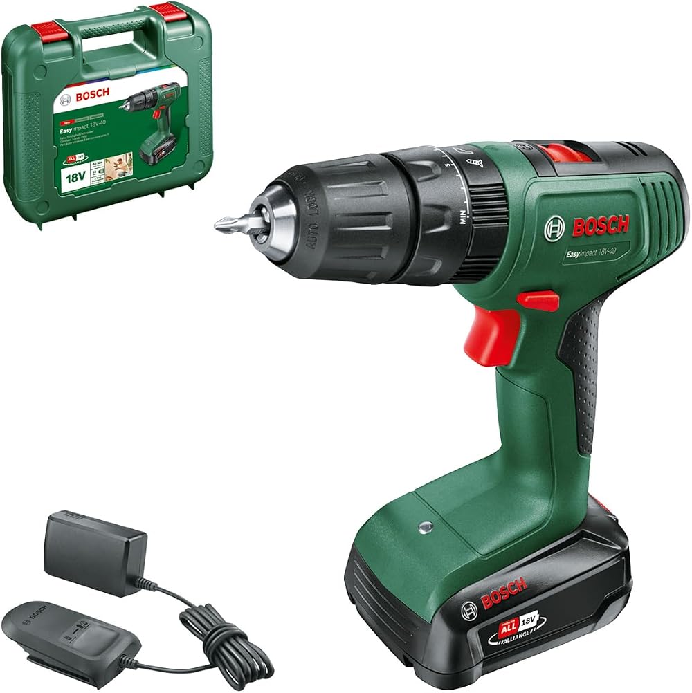 Bosch Cordless Combi Drill EasyImpact 18V-40 with 1 Battery & Case