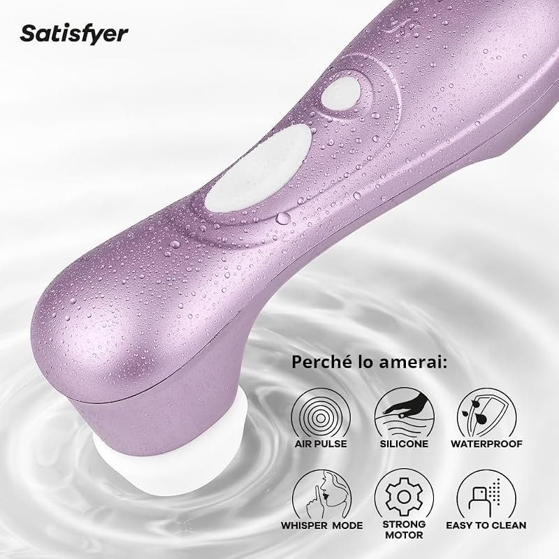 Pro 2 Vibratore per Donna Professionale | Stimolazione Clitoridea silenziosa e potente con Tecnologia Liquid-Air | Sex Toys