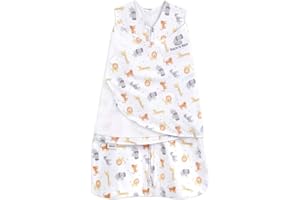 HALO 100% Cotton Sleepsack Swaddle, 3-Way Adjustable Wearable Blanket, TOG 1.5, Jungle, Small (Pack of 1)