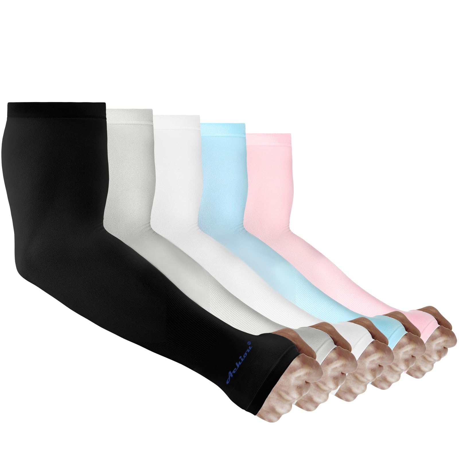 Achiou Arm Sun Sleeves Compression UV Protection Cooling for Men Women Summer Sunblock Basketball Football, Cover Arms Tattoo