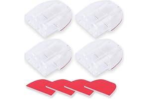 AutoEC 4 Pcs Car Deer Whistle, Save A Deer Whistles Deer Warning Devices Units for RVs Vehicles Motorcycles, Dual Construction Automotive Safety Kits Gifts with Extra Tapes - Transparent