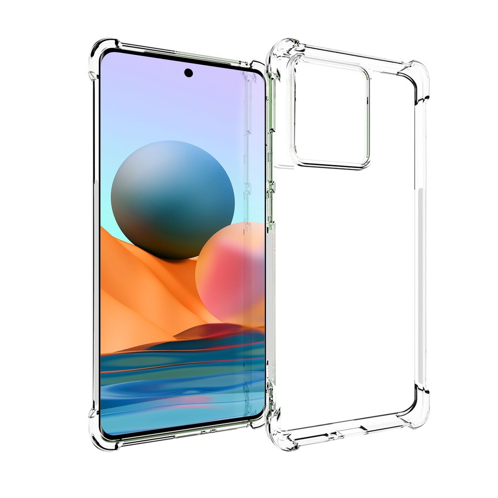 SCL Case for Moto Edge 40, Crystal Clear Anti-Scratch Soft TPU Slim Fit Case with Carbon Fibre Pattern and Heavy Duty Protection