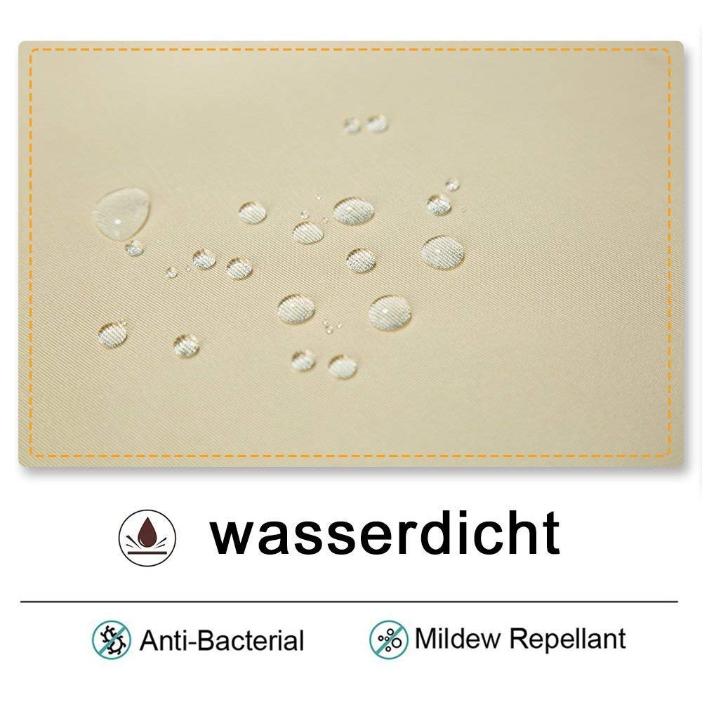 Clothink Outdoor Curtain Panel for Patio 50x84inch Beige Grommet Top Thermal Insulated Blackout Outdoor Curtain/Drape for Patio/Front Porch