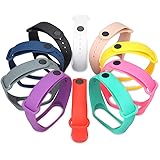 GinCoband 10PCS Sport Bands Replacement for Xiaomi Mi Band 4 and Xiaomi Mi Band 3 Smart Bracelet (10-PACK)