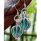 Recycled Vintage Mason Jar Drop Earrings