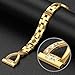 TOYOUTHS Compatible with Fitbit Blaze Bands for Women, Metal Bands X-Link Rhinestone Replacement Accessory Straps Smart Watch Wrist Bands, Gold