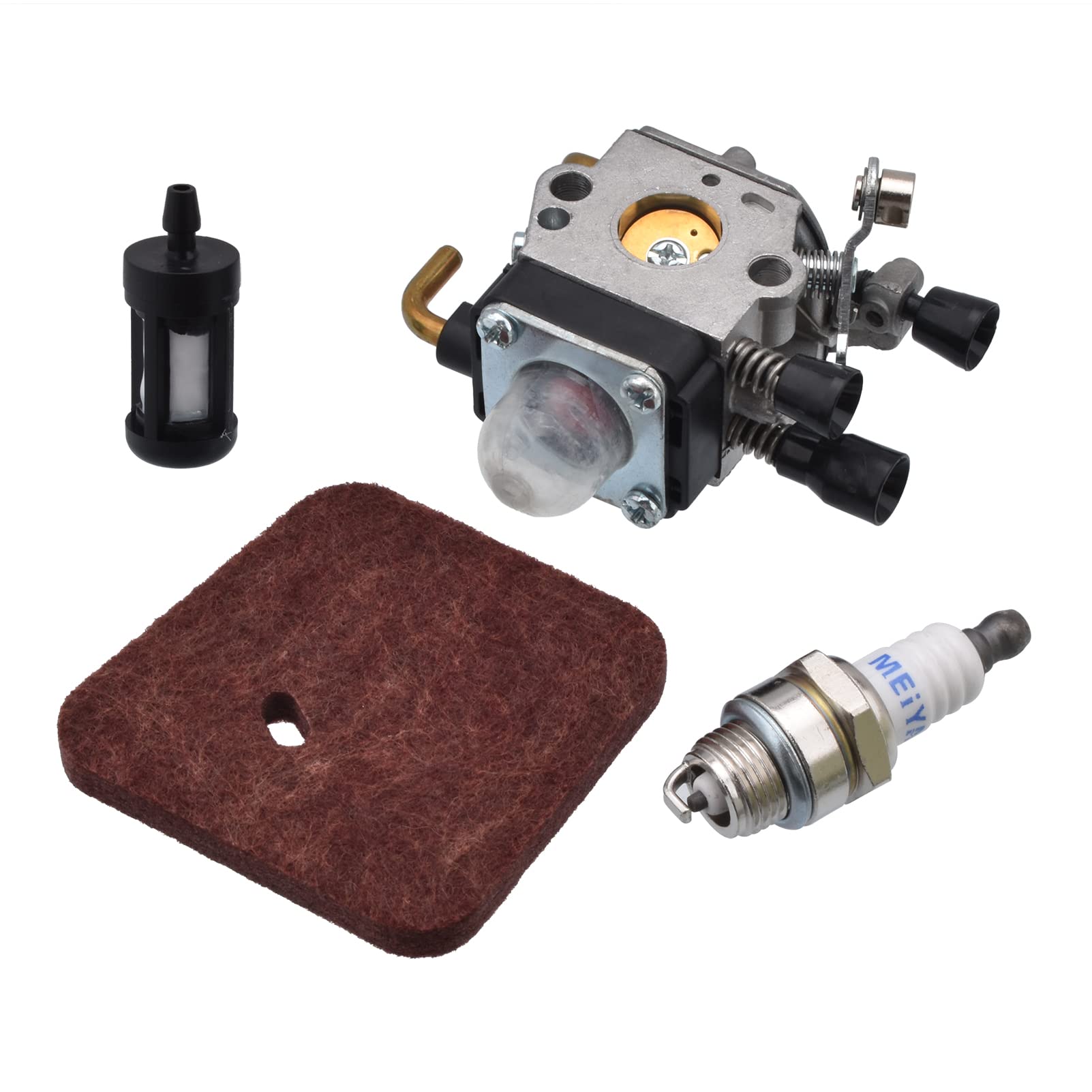 Carburetor Air Filter Spark Plug Fuel Filter for Stihl FS38 FS45 FS55 FC55 FS74 FS75 FS76 FS80 FS85 KM80 ZAMA C1Q Series Grass Trimmer