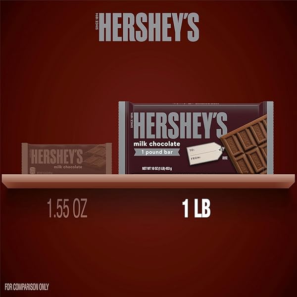 HERSHEY’S MILK CHOCOLATE CANDY GIFT BAR, 1 LB