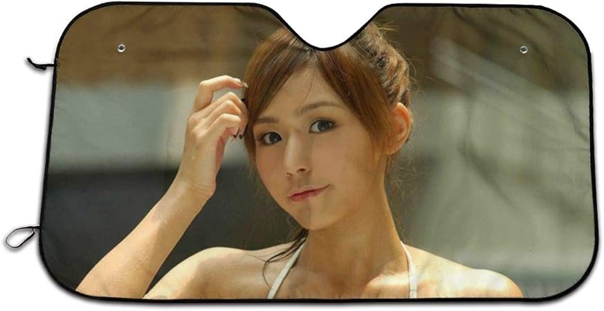 Amazon 倖田來未 Koda Kumi 2 カーフロント サンシェード 車 フロントガラス カーシェード フロントシェード 車用遮光断熱 紫外線対策折り畳み 凍結防止 夏冬兼用 日よけ 日焼け カバー 簡単取付 折りたたみ 軽量 サンシェード 車 バイク