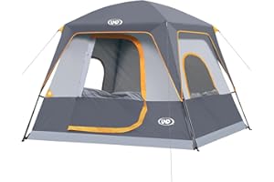 UNP 2/4/6/8 Person Tent, Portable Cabin Tent, Camping Tent 4-Person Easy Set Up, Waterproof with Top Rainfly for Outdoor Camping/Hiking