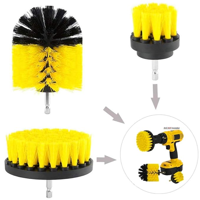 Cleaning Brush Attachment Kits,Scrub Brush Drill Attachment Kit,Drill