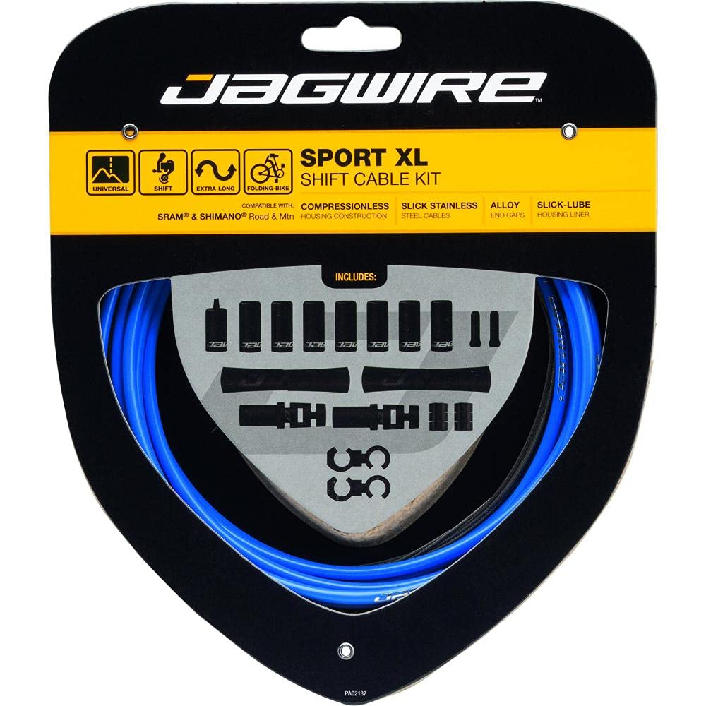 FUNDA Y CABLE JAGWIRE SPORT XL (SR/SH/CAMPA) AZUL