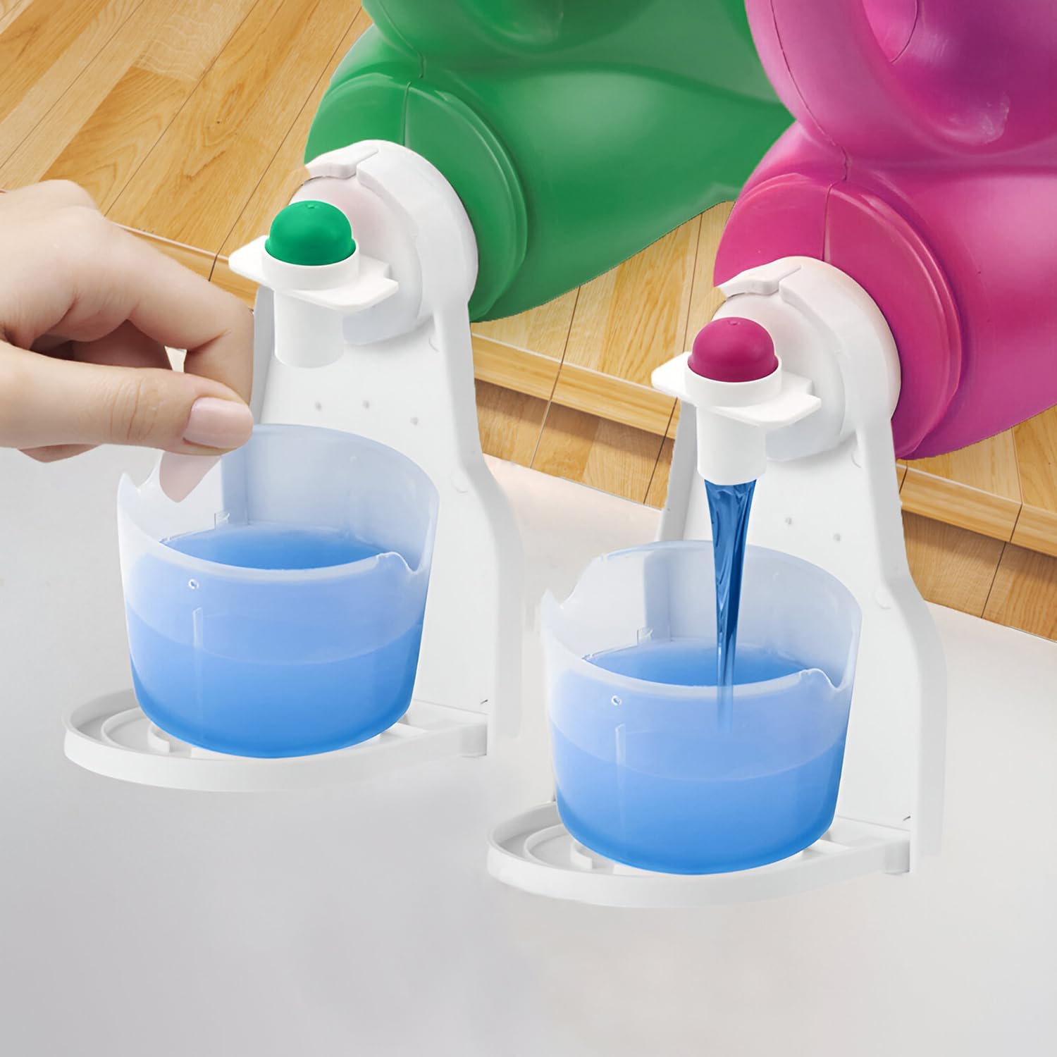 Photo 1 of [2 Pack] Laundry Liquid Detergent Drip Catcher/Cup Holder, Fits Most Economic Sized Bottles, No More Leaks or Mess