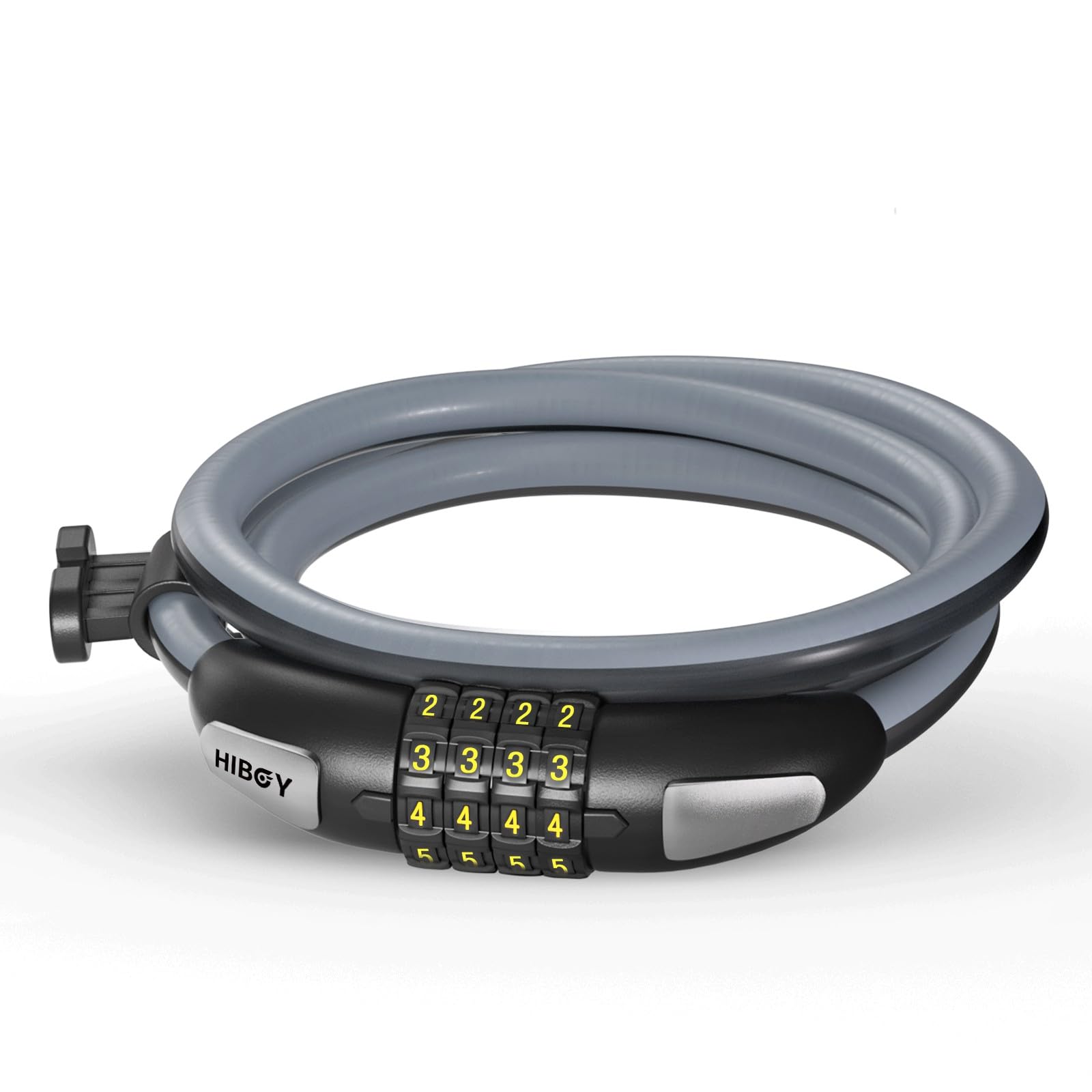 Photo 1 of Hiboy Bike Lock, 3.3 Feet Bike Cable Locks, Resettable 4-Digit Combination Lock, Bike Locks Heavy Duty Anti Theft