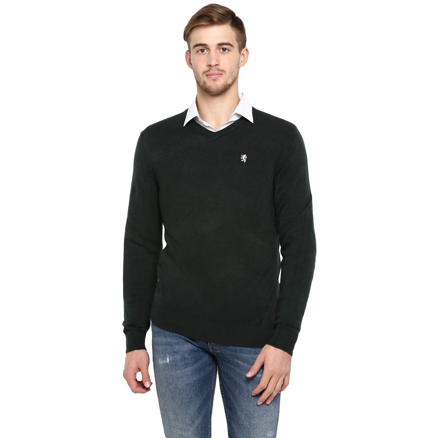 red tape black sweater