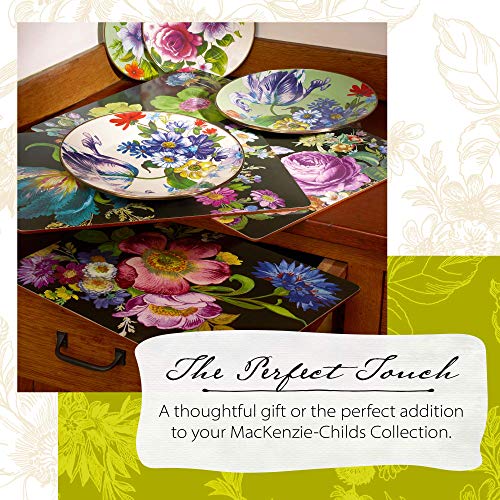 MacKenzieChilds Flower Market Placemats in Lapis Black, HardFinish