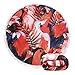 Thick Terry Round Beach Towel Blanket With Fringe Hawaiian Tropical Aloha