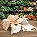 ArmStrong Reusable Produce Bags - Plastic-Free Grocery Bag Bulk Set - Eco-Friendly - Vegetable and Fruit Shopping Storage - Large Mesh Net and Organic Muslin - Food Carrying Sack