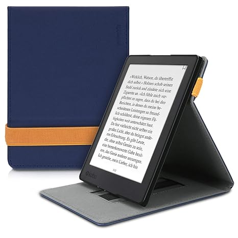 kwmobile Kobo Aura H2O Edition 2 Hülle - Schlaufe Ständer - e-Reader Schutzhülle für Kobo Aura H2O Edition 2