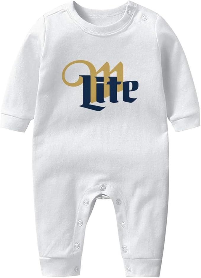 100 Cotton Onesie Miller Lite Beer Footed Pajamas Clothing