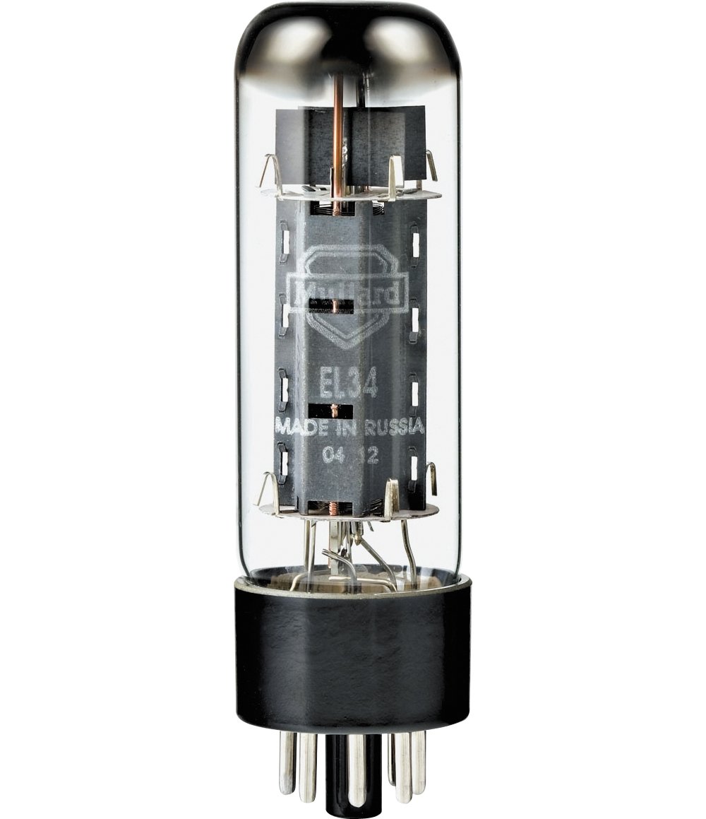 Condition photo showing New/Like New for mullard el34 power vacuum tube, platinum matched pair