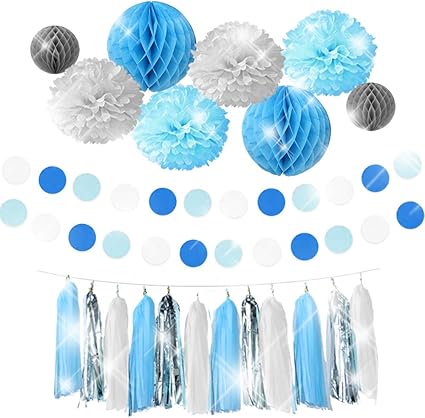 The Perfect Party Premium Blue Party Decorations Supplies Kit For