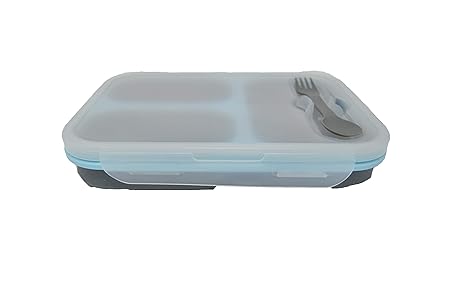 Contenedor plegable de silicona para preparación de comidas, 2 ...