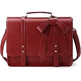 ECOSUSI Laptop Bag for Women Large Shoulder Briefcase Bag PU Leather Messenger College Satchel fit 15.6" Computer