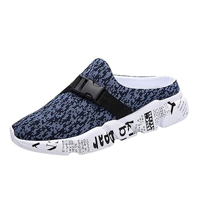 Sport Mesh Sandalen für Männer/Skxinn Herren Sommer Beach Hausschuhe rutschfest Outdoor Sport Pantoletten Sandalen Slip-On Ga