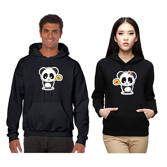 panda couple hoodies