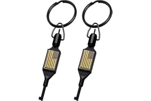 JOTOVO Flat Swivel Handcuff Key, Universal Cuff Key with Detachable Keyring Fits for Standard Series of Hand Cuff - 2 Pack