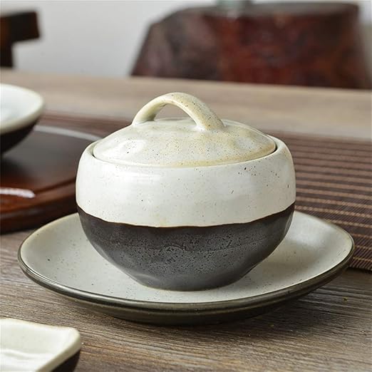 Sopa de cerámica pequeña Fideos Tazón de pasta con tapa Cocina de ...