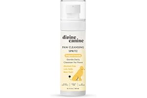 DIVINE CANINE Dog Paw Cleaner - 5.1 Fl Oz of Alcohol Free Paw Cleansing Spray - Made with Aloe, Copaiba Oil, and Lemongrass Oil to Nourish and Clean Paws - Made in The USA