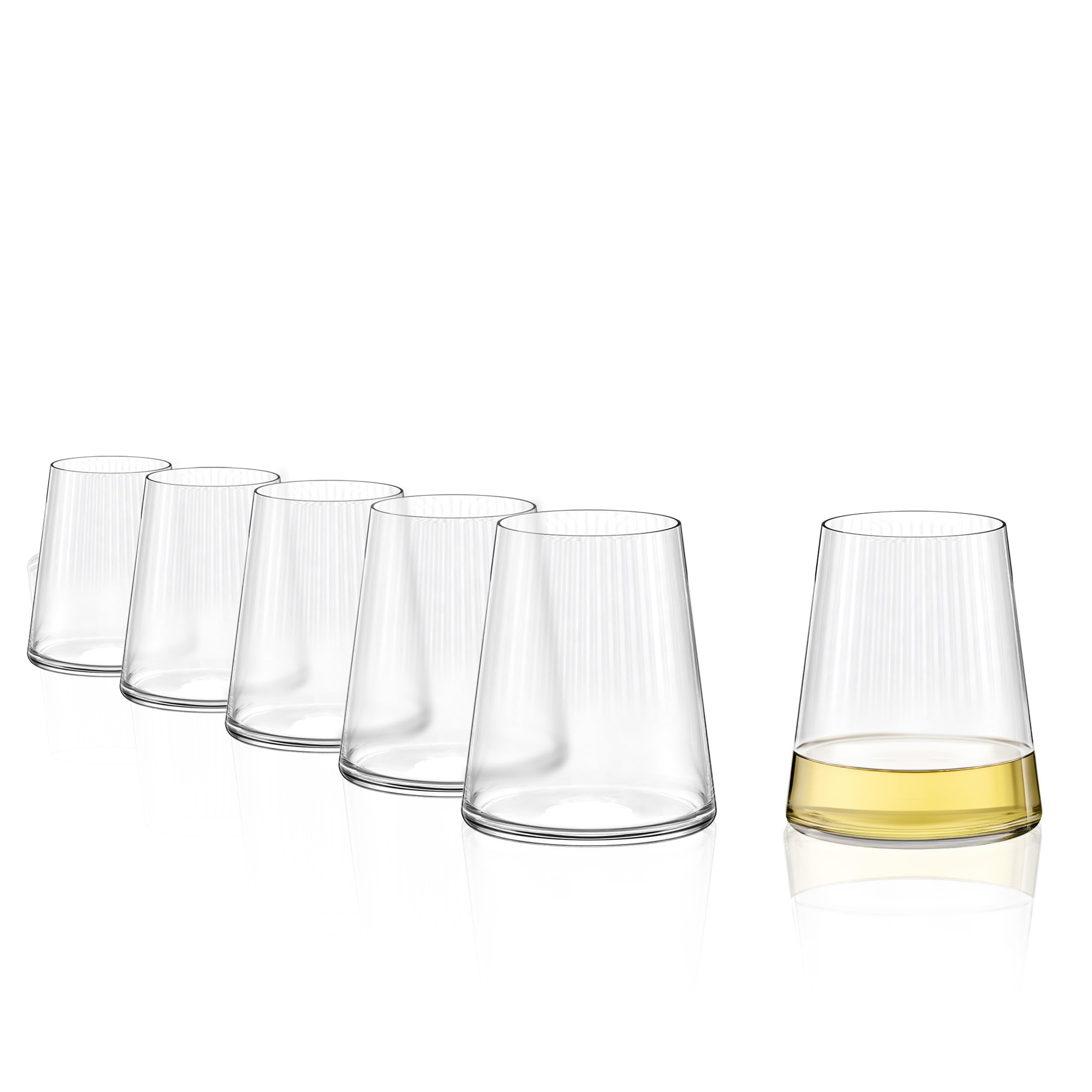 Stölzle Lausitz Crystal White Wine Glasses Set of 6, 380ml Capacity, Symphony Series