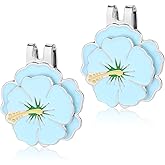 Goktvai 2pcs Magnetic Golf Ball Marker with Hat Clip, Flower Shape Golf Marker Magnet Cap Hat or Visor Clip Sports Bag Accessories for Women Men Golfer Friends