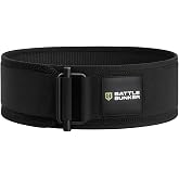 Battle Bunker Weight Lifting Belt - 4" Back Support Self-Locking Gym Belt | Adjustable Lifting Belt designed for Powerlifting, Squats, Deadlifts &amp; Olympic Lifting - Optimal Strength Training Support