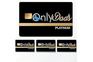 TODWZQ 4PCS Credit Card Skin,Debit Card Skin,Only Dads Debit Card Sticker,Credit Card Skin Funny,Cute Waterproof Skins Cover for Bank, EBT, Key, Transportation, ID(Only Dad)