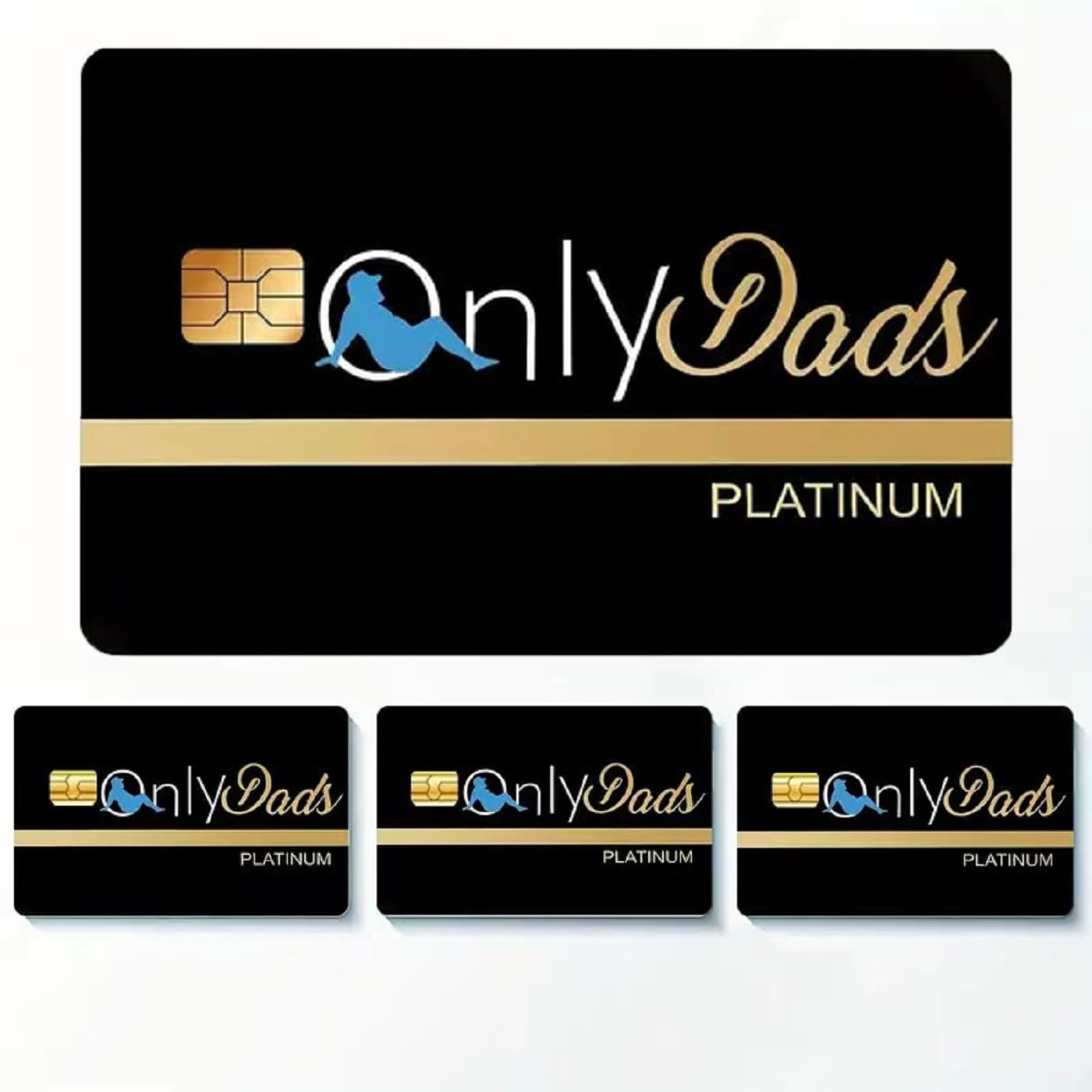 Photo 1 of 4PCS Credit Card Skin,Debit Card Skin,Only Dads Debit Card Sticker,Credit Card Skin Funny,Cute Waterproof Skins Cover for Bank, EBT, Key, Transportation, ID(Only Dad)