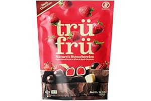 TRU FLU Tru Fru Hyper-Dried Real Strawberries in White and Dark Chocolate (16 oz.)