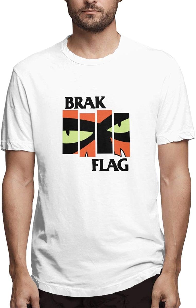 Amazon.com: Brak Flag Men&rsquo;s Short Sleeve T-Shirt Unisex Tees White