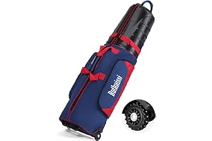 Ruthnissi Golf Travel Bags for Airlines with Strong Wheels and Hard Case Top,Keep Club Heads Safe,Waterproof Fabric,Foldable for Space Saving,Easy Storage,Plenty of Room,Lightweight