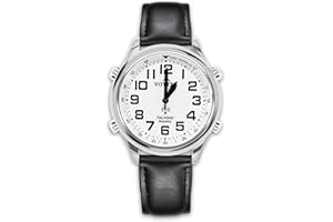 MAUJOY VOYTEL Men's Atomic Talking Watch - Sets Itself Alarm Speaks Time, Day & Date for Elderly, Impaired Sight or The Blind