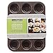 casaWare Ceramic Coated NonStick 12 Cup Muffin Pan (Brown Granite)