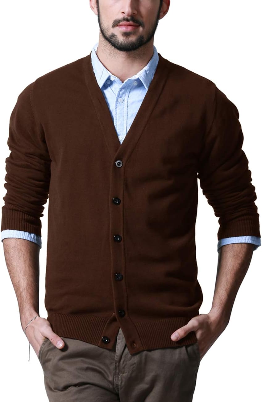 Match Men's K|G Series Shawl Collar Cardigan Sweater at  Men’s Clothing store